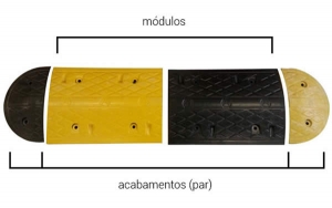 Lombadas de Borracha Reciclada (Média) Modelo L35 - FOTO 2