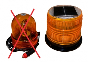 Sinalizador Eletrônico Strobo Solar Led Base Magnética - FOTO 2